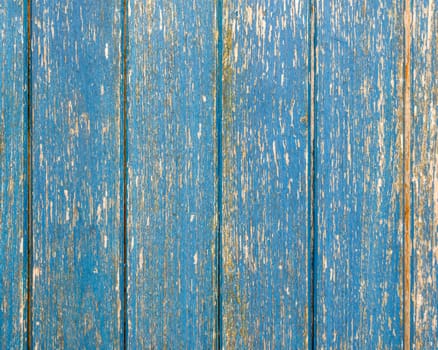 Dilapidated blue wooden wall texture