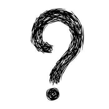 freehand sketch illustration of question marks doodle hand drawn