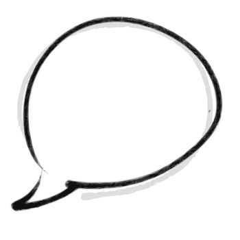 freehand sketch illustration  speech bubble symbol, doodle hand drawn