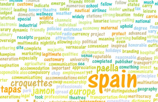 Spain as a Country Abstract Art Concept