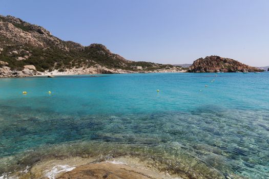 Clear turquoise water at Maddalena Archipelago in Sardinia