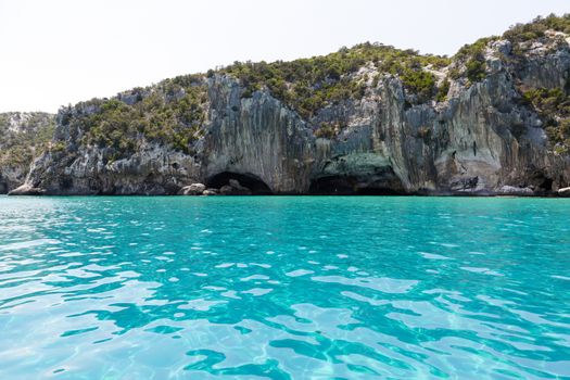 Rocks and caves around the coast of Cala Gonone, Sardinia