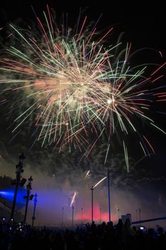 Fireworks at La Merce Festival, Barcelona, Spain