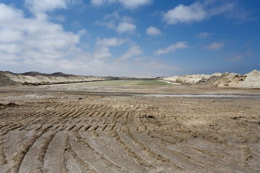 salt mineral mining in Namibia near Cape Cross