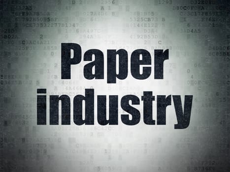 Manufacuring concept: Painted black word Paper Industry on Digital Paper background