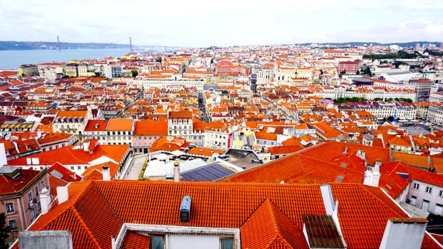 old town city from castle st. Jorge portugal lisbon 