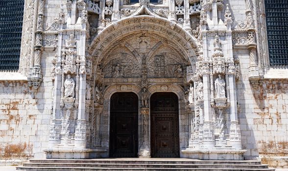 exterior of jeronimos architecture lisbon Portugal