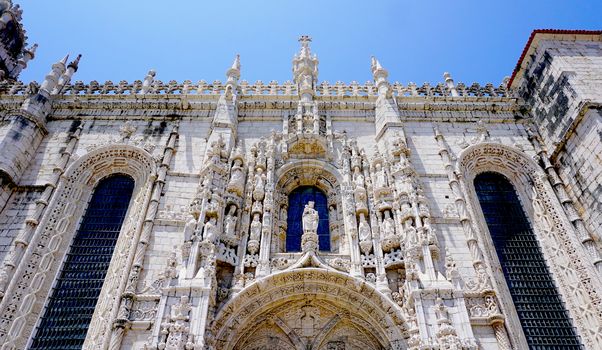 exterior upper jeronimos architecture lisbon Portugal