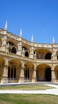 jeronimos interior architecture lisbon Portugal vertical