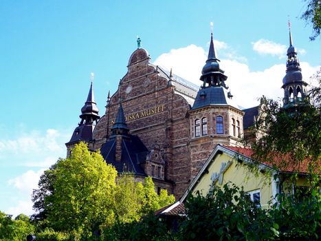 historical building Nordiska museum in Stockholm city