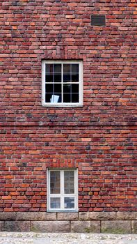 Cityhal brick wall elevation in Stockholm, Sweden