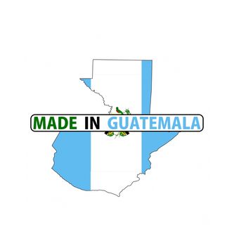 made in guatemala country national flag map shape with text