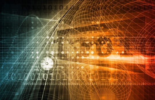 Telecommunications Network all over the World Art