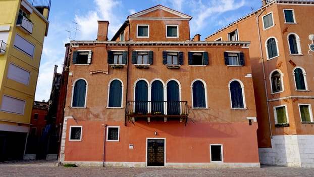 front of ancient architecture in Venice, Italy