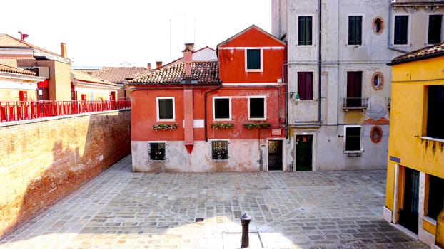 sqaure with ancient building surroundings in Venice, Italy