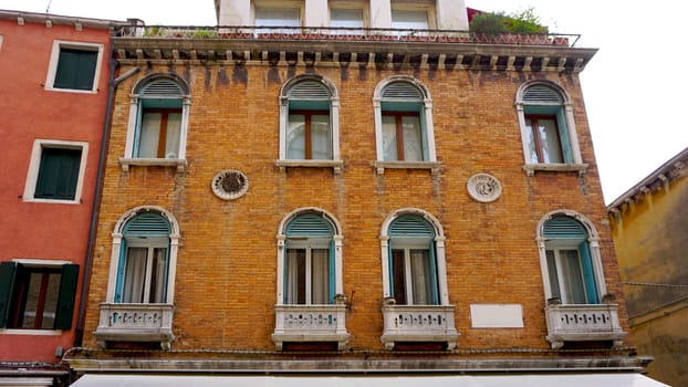 ancient architecture brick material in Venice, Italy