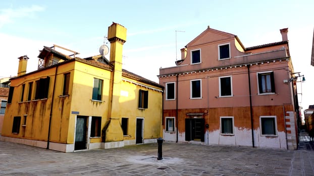 ancient architecture with square court in Venice, Italy