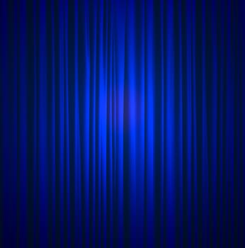 blue silk curtain background