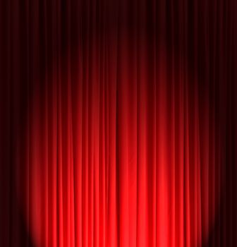 red silk curtain background