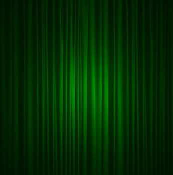 green silk curtain background