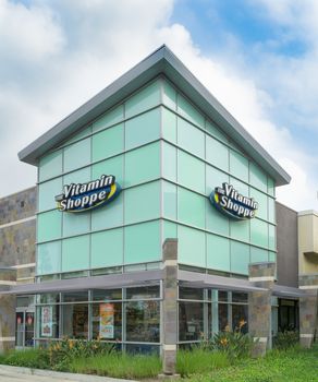 COSTA MESA, CA/USA - OCTOBER 17, 2015: The Vitamin Shoppe retail store exterior. The Vitamin Shoppe is an American retailer of nutritional supplements.