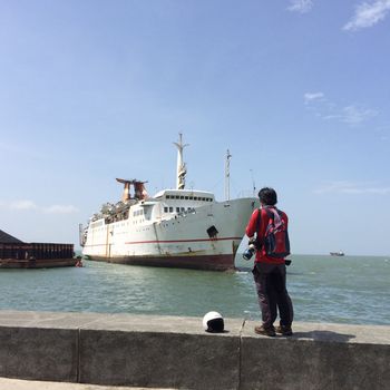 PHILIPPINES, Manila: Strong currents triggered by Typhoon Koppu pushed the MV Mary the Queen passenger boat close to the bay near Manila, Philippines, as captured on October 20, 2015. At least 16 people have died and more than 60,000 forced to leave their homes in the wake of Koppu, the second strongest storm to lash the Philippines this year. 