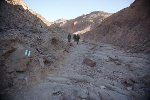 Israeli army patrol in middle east war