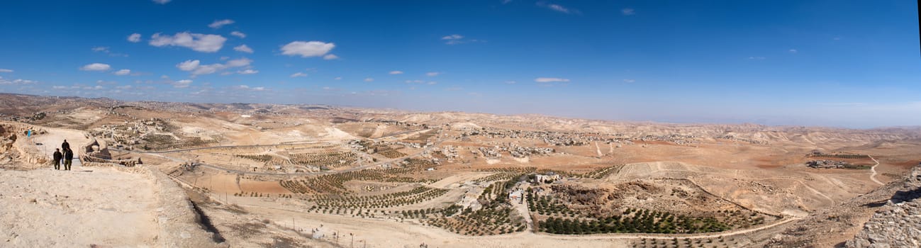 Judea landscape panorama -Jerusalem and Beit Lechem