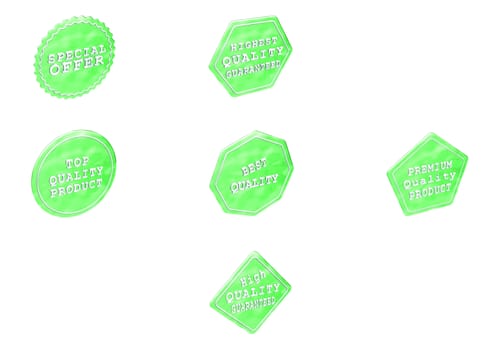 High Quality set of Sale product badges isolated on white.