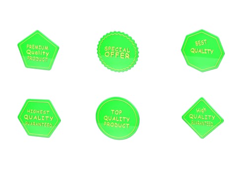 High Quality set of Sale product badges isolated on white.