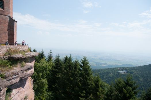 Alsace summer vacation on Mont st Odile mountain