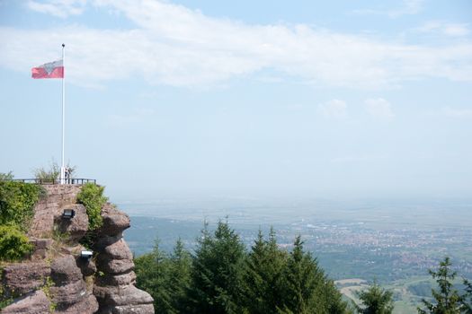 Alsace summer vacation on Mont st Odile mountain
