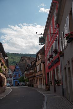 Summer travel in France Alsace on wine road