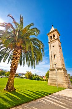 Town of Solin stone church tower, Dalmatia, Croatia