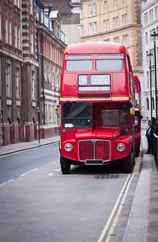 old red London bus