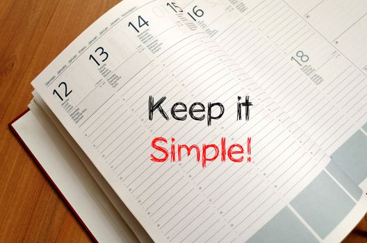 Keep it simple write on notebook