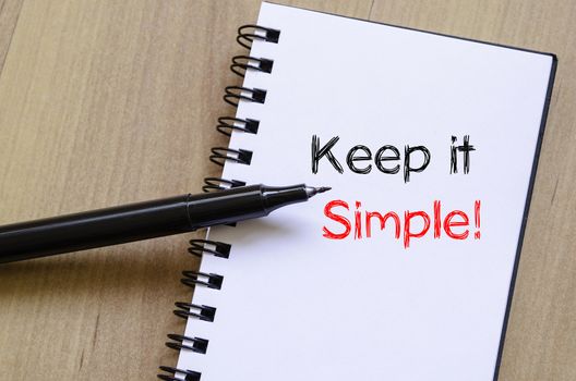 Keep it simple write on notebook