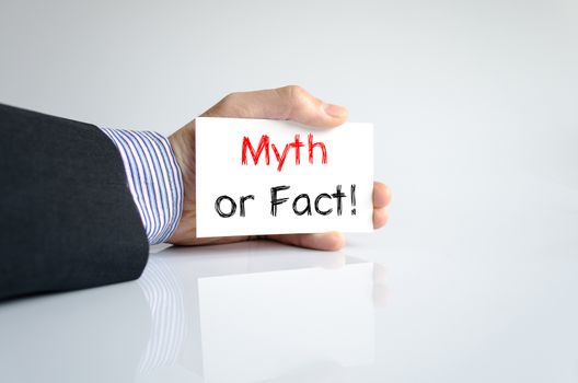 Myth or fact text concept isolated over white background
