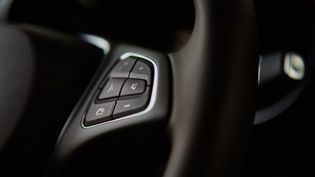 Luxury car interior details. The Shallow dof 