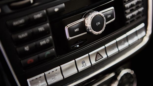 Luxury car interior details. The Shallow dof 