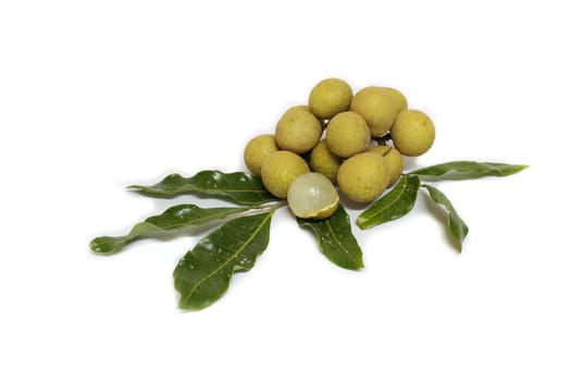 longan. fresh longan on white background