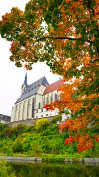 Cesky Krumlov castle in Autumn