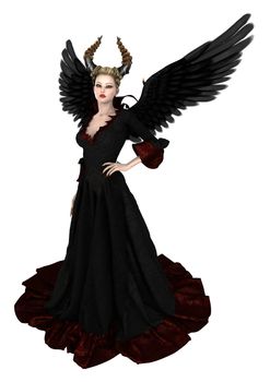 3D digital render of an evil queen isolated on white background