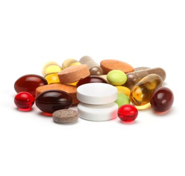 vitamins, pills and tablets