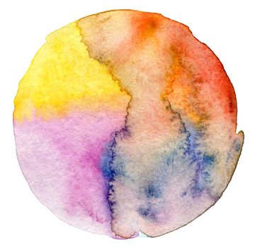 Abstract  circle watercolor painted background