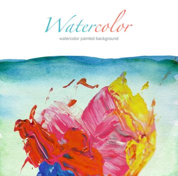 Abstract watercolor painted background