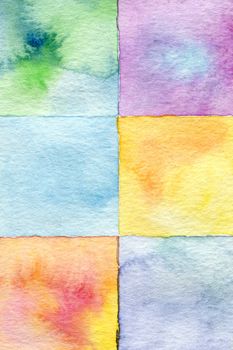 Abstract  square watercolor painted background