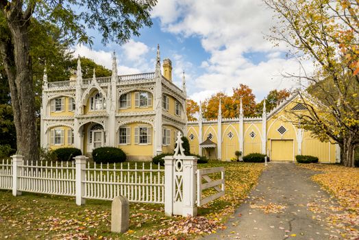 Wedding Cake House in Kennebunk, Maine USA