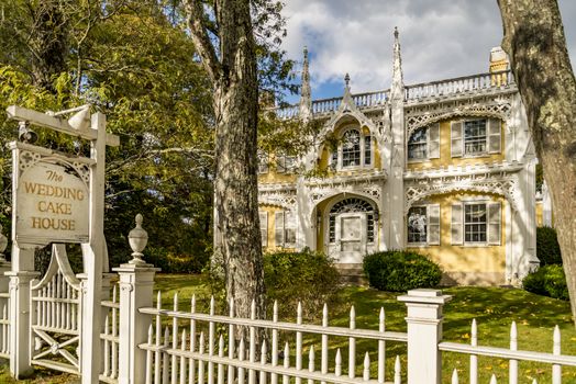 Wedding Cake House in Kennebunk, Maine USA