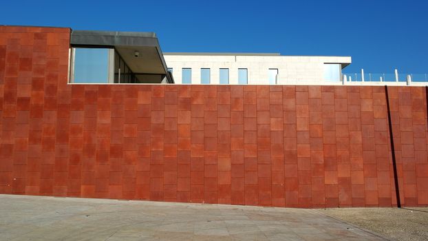 Corten steel wall